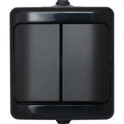 BRYZA Łącznik natynkowy świecznikowy IP54 czarny 180905