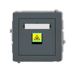 DECO Mechanizm gniazda światłowodowego/optycznego pojedynczego grafitowy mat 28DGOP-1