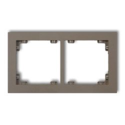 DECO Ramka podwójna DECO Pastel Matt czekoladowy 49DR-2