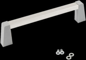 Handle, straight, PA/aluminum, (L x W x H) 172 x 14 x 42 mm, black, 1427WGC