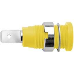 Sch&#xFC;tzinger SEB 6452 Ni/GNGEi Safety Socket Vertical 4mm Green/Yellow 32A