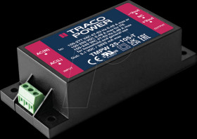 TMPW 25-115-T AC/DC power supply, 25 W, 90-305 VAC, 15 VDC/1.6 A, encapsulated