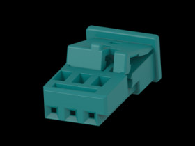 Socket, unequipped, 3 pole, straight, 1 row, blue, 9-1718346-1