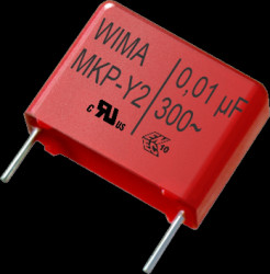 MKP suppression capacitor, 3.3 nF, ±10 %, 300 V (AC), PP, 10 mm, MKY22W13303D00KSSD