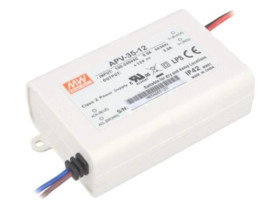 APV-35-12 Zasilacz impulsowy, LED, 36W, 12VDC, 3A, 90÷264VAC, 127÷370VDC