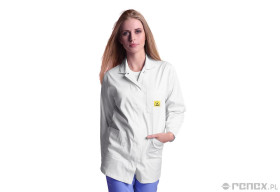 FARTUCH ESD STANDARD BIAŁY ROZMIAR XS