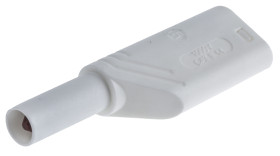 Adapter z wtykiem bananowym Męski Śruba typ Wtyk bananowy Biały 24A Hirschmann Test & Measurement rozmiar 4 mm