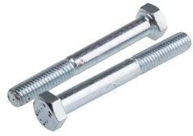 Śruba z łbem sześciokątnym gwint M5 40mm skok 0.80mm Stalowe Sześciokątny Powlekane jasnym cynkiem RS PRO