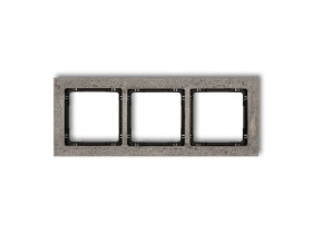 DECO Ramka 3 potrójna uniwersalna - beton (ramka: ciemnoszary: spód: czarny) ciemnoszary 28-12-DRB-3 KARLIK