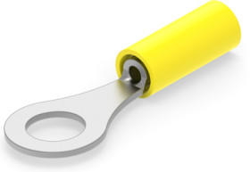 Insulated ring cable lug, 0.12-0.4 mm², AWG 26 to 22, 3.68 mm, M3.5, yellow, 8-326875-1