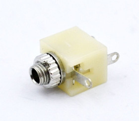 Gniazdo JACK 2,5mm mono montażowy plastik