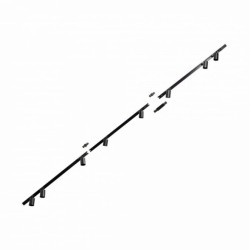 Zestaw szynowy jednoobwodowy, linia prosta czarny z reflektorkami na GU10 – 3017 Zuma Line