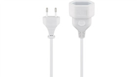 Przedłużacz Z Wtyczką Euro, 5 M, Biały - Długość Kabla 5 M