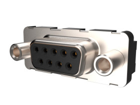 Złącze D-Sub 9-pinowe Żeński Proste Montaż wtykowy raster 2.74mm Złoto na niklu