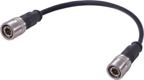 Sensor actuator cable, M12-cable plug, straight to M12-cable plug, straight, 4 pole, 2 m, polyolefin copolymer, black, 214040404