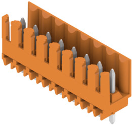 Pin header, 8 pole, pitch 3.5 mm, straight, orange, 1604830000