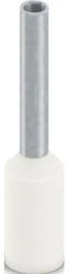 Insulated wire end ferrule, 0.75 mm², 14 mm/8 mm long, DIN 46228-4, UL 486F-E, white, 2100118