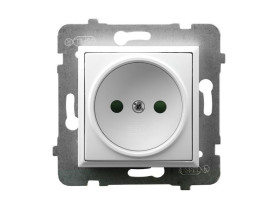 ARIA Gniazdo pojedyncze z przesłonami torów prądowych biały GP-1UP/m/00 OSPEL