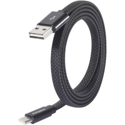 Renkforce RF-6872560 USB cable USB 2.0 USB-A to USB-C 1m Black with winder