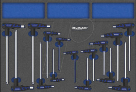 8164 1441 Wrench key set, cross handle, 15-piece