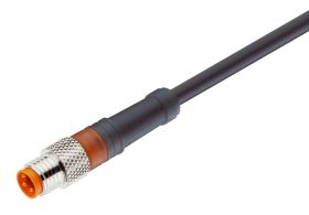 RSMV 3-224/5 M sw, przewód 3x0,34mm2 z wtykiem M8 prostym, izolacja PUR czarna, LUMBERG 43648, zamiennik do ELST-KV 3308 PUR 025