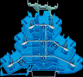 2002-3239 Three-tier through-type terminal block, Ø 0.25 - 2.5 mm, N.
