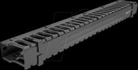 67022 19" cable management patch panel, 3 openings, 1 U, black