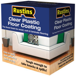 Rustins PCFS4000 Clear Plastic Floor Coating Kit Satin 4 Litre