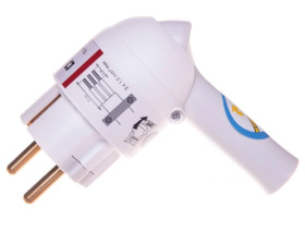 HELMO Wtyczka przenośna kątowa z dźwignią 2P+Z 16A biała 50175
