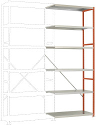 Manuflex RP1422.2001 Moduł rozszerzający do regału (S x W x G) 1000 x 2500 x 400 mm Podłoga stalowa