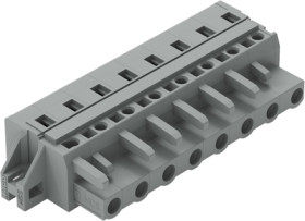 Socket header, 8 pole, pitch 7.5 mm, angled, gray, 231-208/027-000