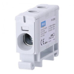 Blok rozdzielczy ‑ odgałęźny 1 ‑ polowy 2,5-35mm2 szary montaż płaski FJ-E35 85816