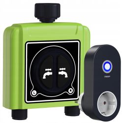 Inteligentny podwójny sterownik Wi-Fi zawór do nawadniania ogrodu dwukomorowy TUYA Essentials