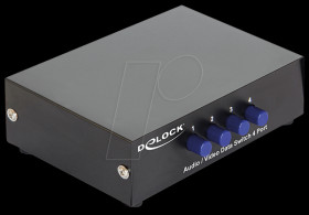 87637 Switch, 4-port audio/video, manual, bidirect.