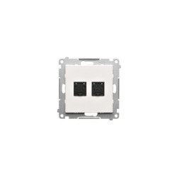 Gniazdo komputerowe 2xRJ45 kat. 6 biały mat T62.01/111 Simon55 Kontakt-Simon