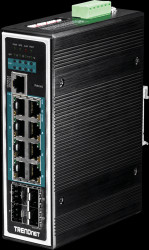 TI-PG1284I Switch, 12-port, Gigabit Ethernet, DIN Rail, PoE