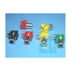 GNIAZDO RCA / CHINCH W DRUK KĄTOWE ŻÓŁTE