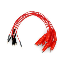 Przewody wtyk męski - krokodyl - 10szt.