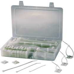 TruComponents 40005 Cable tie 100x2.5mm,142x3.2mm,190x4.8mm Adhesive base