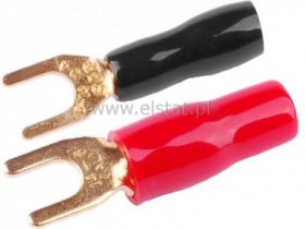 Konektor widełkowy zasil. 6,4mm kabel 16mm