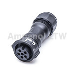 Złącze wielostykowe przemysłowe 6-pinowe Montaż na kablu Gniazdo Amphenol Industrial