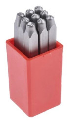 Zestaw wybijaków cyfr, H 2.5mm, 9-szt., (0 → 8), RS PRO