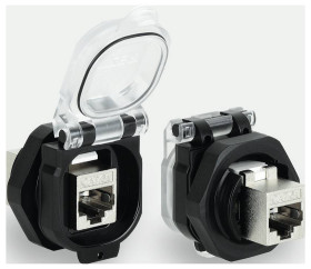 Lütze 493077 Puszka instalacyjna RJ45 RJ45 F/F 180° Cat.6A PC, piny: 8, 1 szt.