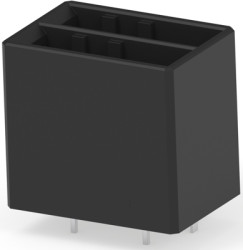 Pin header, 4 pole, pitch 5.08 mm, straight, black, 1-1318195-5