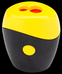 Double sharpener in black/yellow