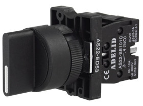 Wyłącznik piórkowy 1-0-2 monostabilny krótki 10A IP54 AS22-ED53