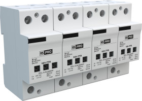 Zabezpieczenie przeciwprzepięciowe 3-fazowy, 140kA, 2,5kV, montaż na szynie DIN, RS PRO