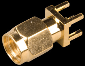 SMA reverse PCB panel plug 180°