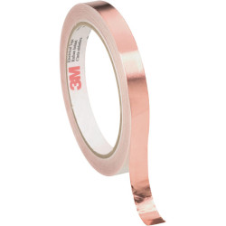 3M&#x2122; 118112 Copper Tape-Copper Foil with Acrylic Conductive Adhesive 12mm x 16.5m