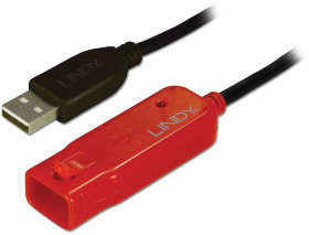 LINDY Kabel USB USB 2.0 Złącze męskie USB-A, Złącze żeńskie USB-A 8.00 m czarny 42780